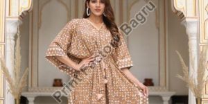 Hand Block Printed Cotton Long Kaftan