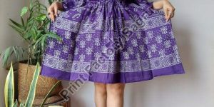 Hand Block Printed Short Kaftan