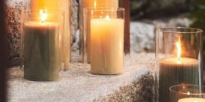 BOROSILICATE GLASS LANTERN VASE