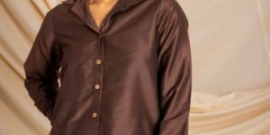 Ladies Brown Casual Shirt
