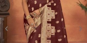 Paisley Woven Design Zari Banarasi Saree