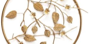 Magic Venus with Gold Leaf And Flower Wall Art Metal Ring