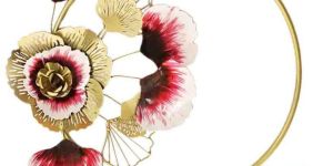 Rose Flower Wall Art Metal Ring