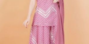 Pink Georgette Sharara Suit