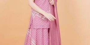 Pink Zardosi Work Sharara Suit
