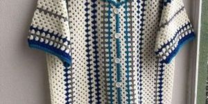 Half Sleeves Mens Knitted Shirt