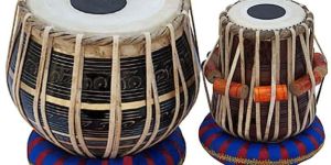 Wooden Tabla Dugga Set Dayan Bayan Wood Drum Hammer Cushions