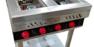 Stainless Steel Four Burner Cooking Range