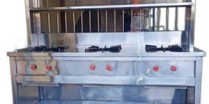 Stainless Steel Three Burner Cooking Range