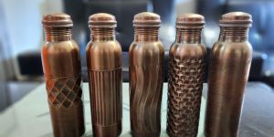 Polished Copper Water Bottles