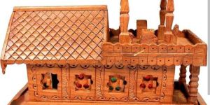 Wooden Carving Handicraft House Boat