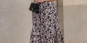 Ladies Floral Printed Midi Dress