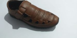 CS-014 Mens Dark Brown Leather Sandals
