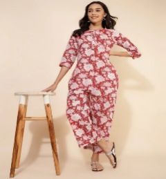 Ladies Cotton Top Palazzo Pant Set