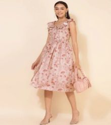 Ladies Floral Printed Dress