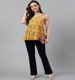 Ladies Peplum Cotton Top