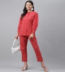 Ladies Cotton Co-Ord Set