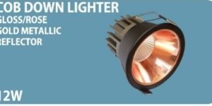 12 Watt Rose Gold Metallic Cob LED Downlight