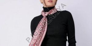Floral & Paisley Pink Viscose Scarf