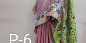 Tissue Linen Kashmiri Sarees