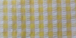 Poly Cotton Seersucker Check Fabric