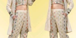 Ladies Embroidered Cotton Co-Ord Set