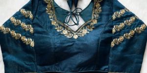 Silk Sequence Embroidery Work Blouse