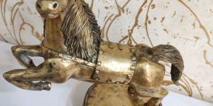 Bell Metal Jumping Horse Figurine