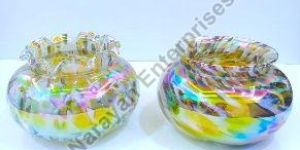 Multicolor Glass Candle Holder