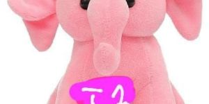 Pink Standing Elephant Soft Toy