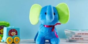 Blue Standing Elephant Soft Toy