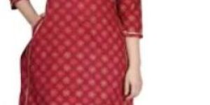 Maroon Foil Printed Kurti