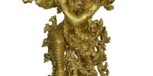 Brass Krishna Statue