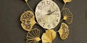 Ginkgo Leaf Wall Clock