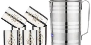 Stainless Steel Jug & Glass Set