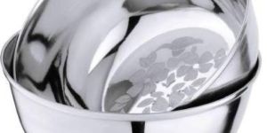 Stainless Steel Mukta Vati Bowl with Laser Print