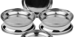 8 Inch Stainless Steel Plain Dinner Plate