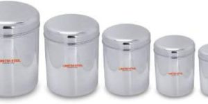 Stainless Steel Storage Container with Steel Lid