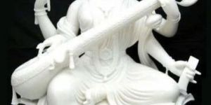 Marble Saraswati Mata Statue
