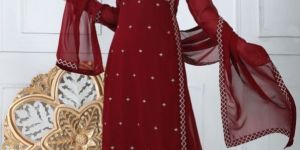 Georgette Straight Kurta Palazzo Dupatta Set