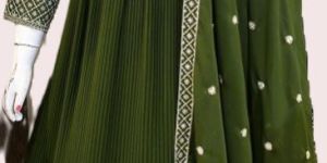 Embroidered Georgette Gown