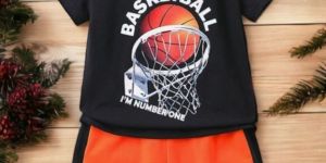 Kid Boy Basketball sports Shorts Set.