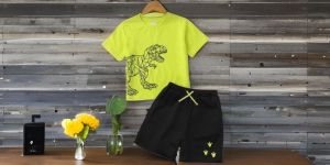 KIDS SOFT COTTON DINO short SUIT.