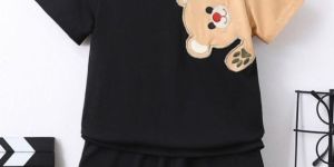 Toddler Boys Bear Print Tee & Shorts.