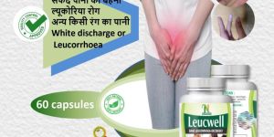 Leucwell, 60 Capsules, for White discharge in women/Girls, 100% ayurvedic