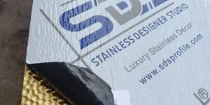 Stainless Steel Gold Hairline Honeycomb Sheet by Sds