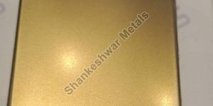 Gold Beadblast Finish 304 Stainless Steel Decorative Pvd Sheets by SDS Mumbai