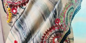 Lambani Hand Embroidered Pure Tussar Silk Saree