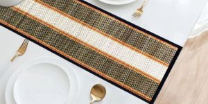 Multipurpose Korai Handmade Design Madurkathi Table Runner