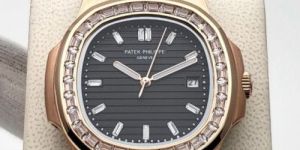 Patek Philippe Nautilus Rose Gold White Emerald First Copy Watch